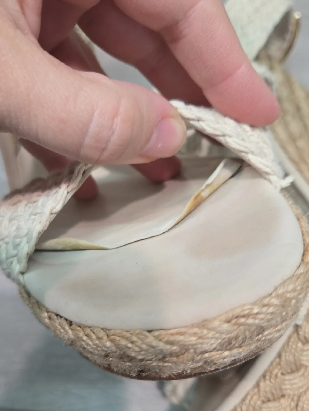 Stuart Weitzman Women Woven Espadrille Wedge Sandals Shoes Sz 7.5M - Picture 6 of 12